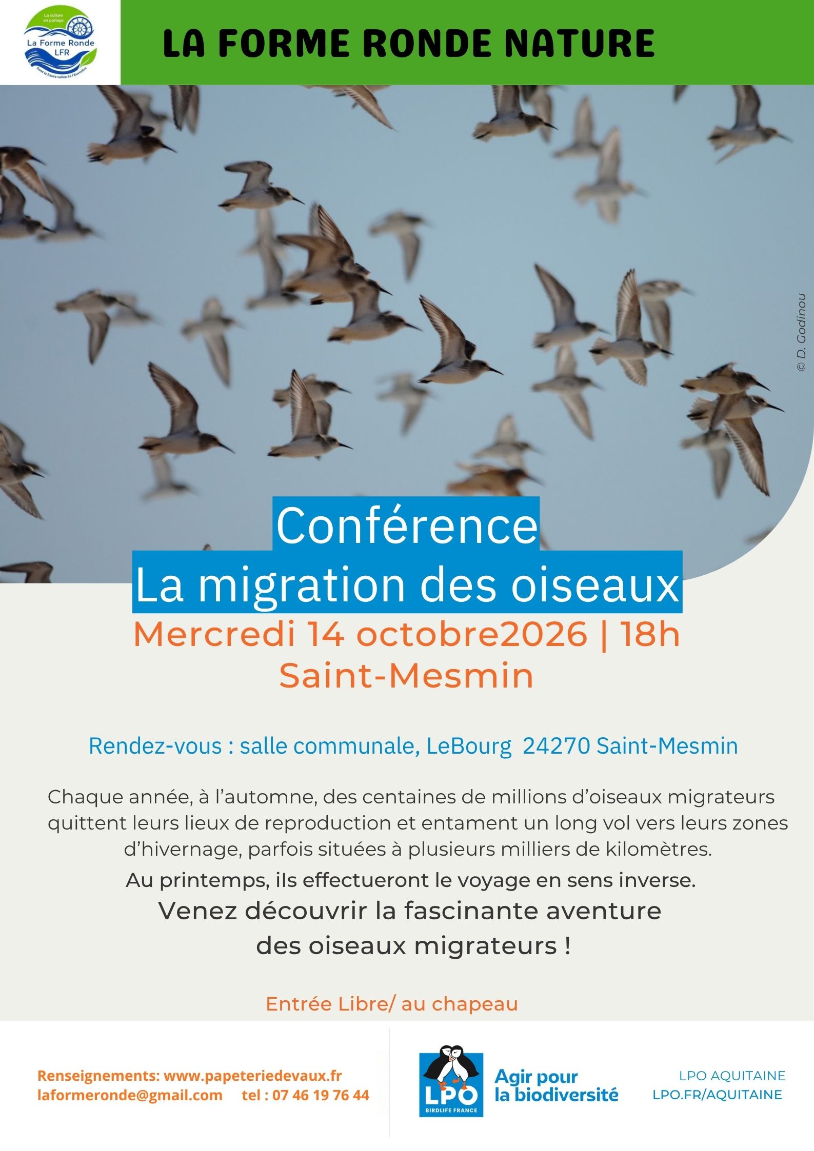 conférence par la LPO: La migration des oiseaux